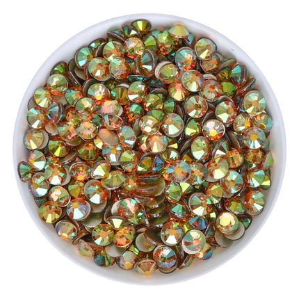 SS3-SS30 Gold Bottom Flat Back Glass High Quality Crystal Rhinestones