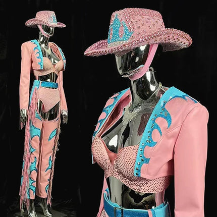 The Stardust Rhinestone Rodeo – Pink Western Performance Suit