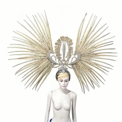 The Stardust Tropicana Samba Crown – Feather & Rhinestone Stage Headdress