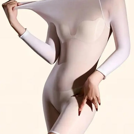5D 912-Pin Ultrathin Oil Glossy Shaping Bodysuit Sheer Stage Playsuit Leotard