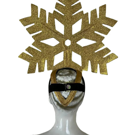 The Stardust Dionysia – Gold Snowflake Starburst Carnival & Masque Ball Crown