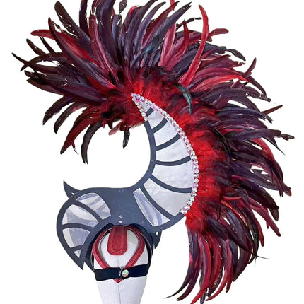 The Stardust Zenith – Premium Feathered Carnival & Samba Crown Headdress