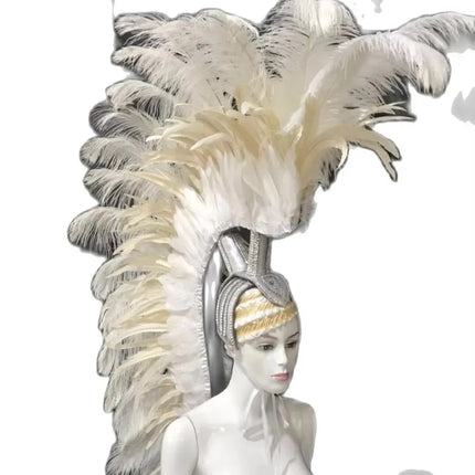 The Stardust Luminary – Premium Feathered Carnival & Samba Halo Headdress