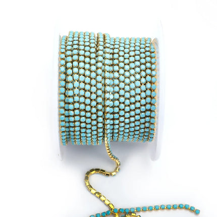 The Stardust Luminary Opal – Premium Opal & Porcelain Glass Rhinestone Cup Chain Trim