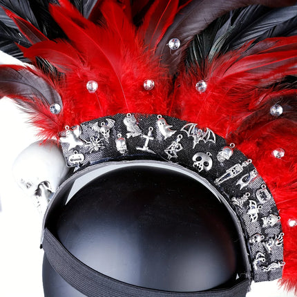 Punk Rock Rhinestone Feathered Headdress (The Max)