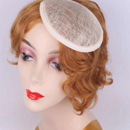13cm Round & Teardrop Sinamay Fascinator Base DIY Millinery Headpiece Mold