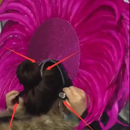 The Stardust Azure Sovereign – Royal Blue Feather Samba Carnival Headdress