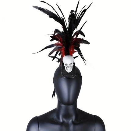 Punk Rock Rhinestone Feathered Headdress (The Max)