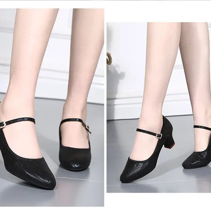 The Stardust Darling Mary Jane – Classic Block Heel Practice Shoe
