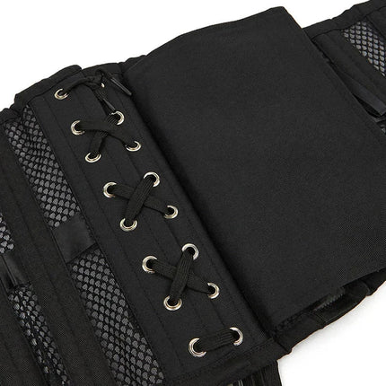 Steel Boned Mesh Short Torso Waspie Corset & Breathable Waist Cincher