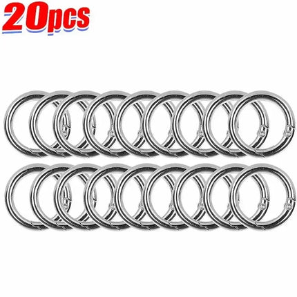 Metal Spring O-Ring Snap Clasp Clips for Bags, Keychains & DIY Crafts