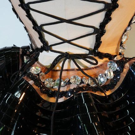 The Stardust Midnight Cabaret Cage Set – Luxury Rhinestone Showgirl Costume