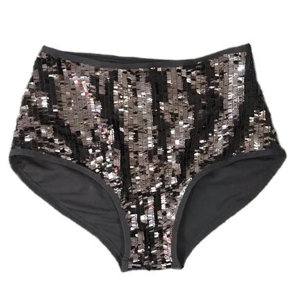 High-Waist Sequin Sparkle Dance Shorts Stage Performance Hot Pants