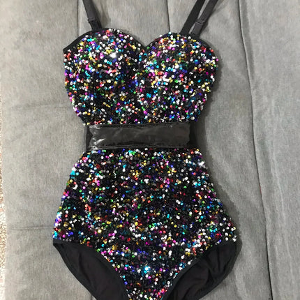 The Stardust Dynasty Sequin Bodysuit – Luxury Structured Stage Leotard