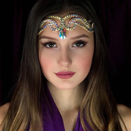 Rhinestone Drop Head Chain Headpiece