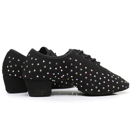 The Stardust Midnight Flash Oxford – Rhinestone Lace-Up Dance Shoe