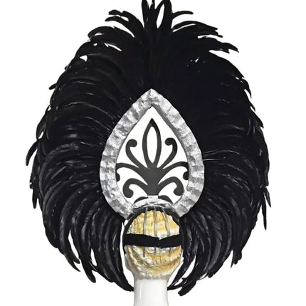 The Stardust Empress Dionysia – White Feather Carnival & Masque Ball Headdress