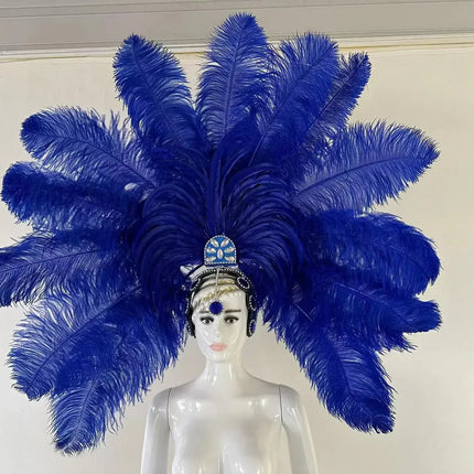 The Stardust Samba Enchantment – Exquisite Feathered Dance & Stage Headdress