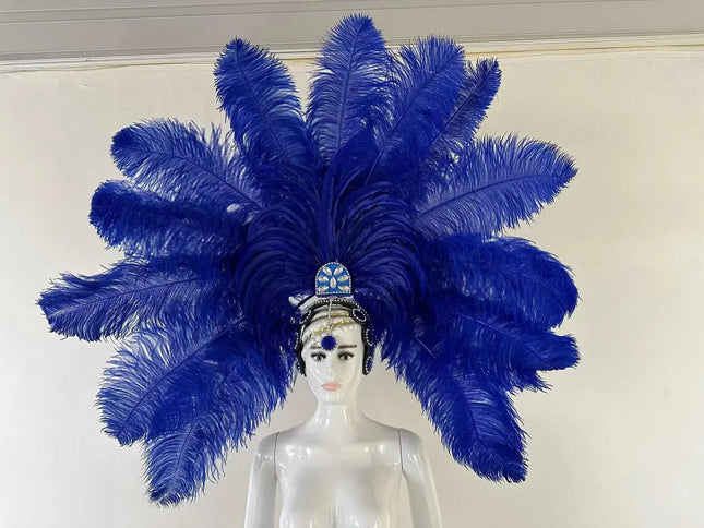 The Stardust Samba Enchantment – Exquisite Feathered Dance & Stage Headdress