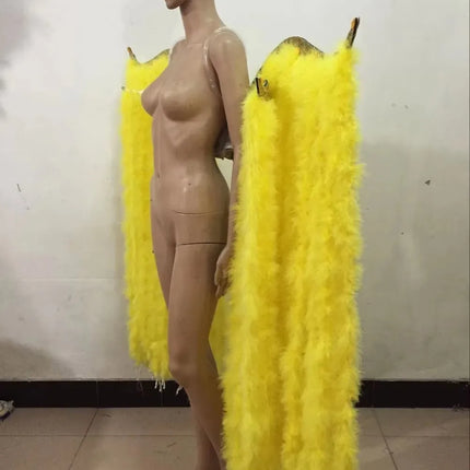 Large Feather Wing Backpiece with Shoulder Straps