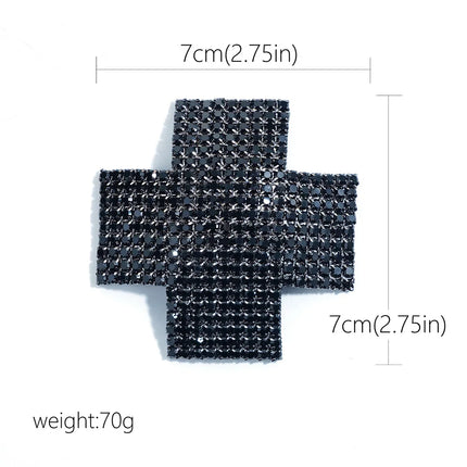 Sparkly Rhinestone Starburst Reusable Nipple Pasties Self-Adhesive Breast Covers