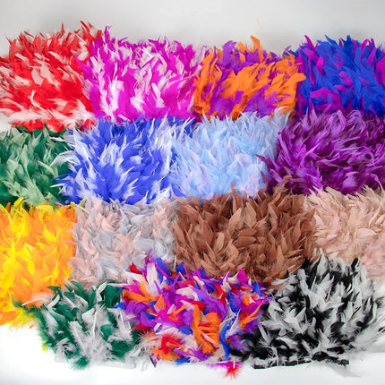 Fluffy Turkey Feathers Trim Ribbon Fringe