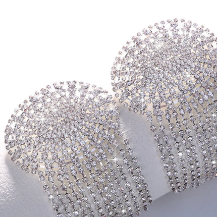 Sparkly Glass Crystal Rhinestone Tassel Nipple Pasties Rave Body Jewelry