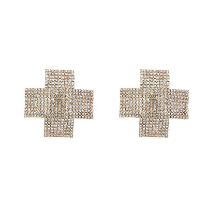 Sparkly Rhinestone Starburst Reusable Nipple Pasties Self-Adhesive Breast Covers