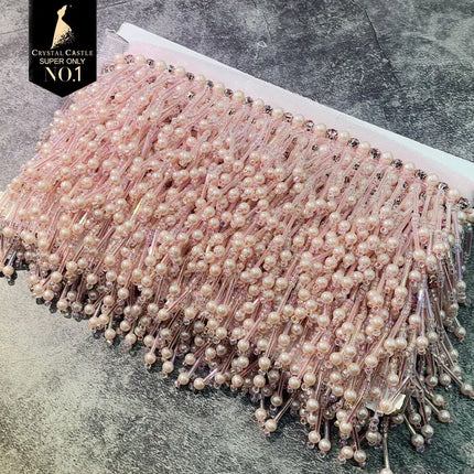 Glass Pearl & Bead Tassel Fringe (5 Yards)
