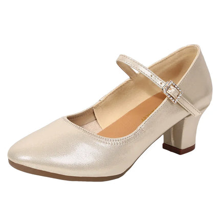 The Stardust Darling Mary Jane – Classic Block Heel Practice Shoe