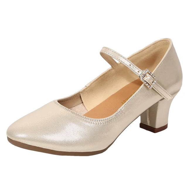 The Stardust Darling Mary Jane – Classic Block Heel Practice Shoe