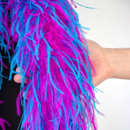 Mixed Color Ostrich Feather Boa & Shawl (2 Meters)