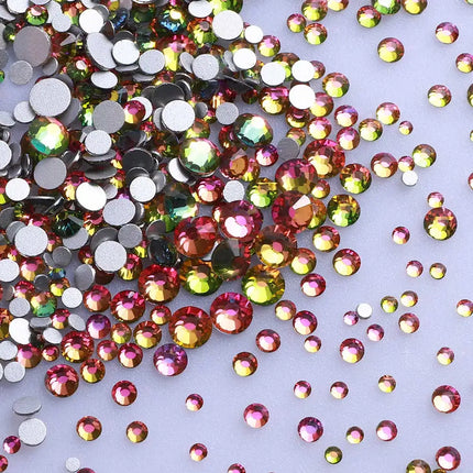 1440PCS SS3-SS20 Mix Size Non-Hotfix Glass FlatBack Rhinestones