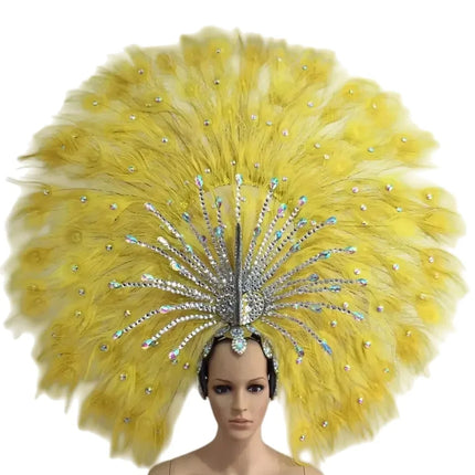 The Stardust Mirage – Premium Mohawk Feather Samba Carnival Headdress