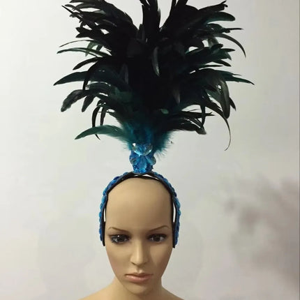 The Stardust Empress – Deluxe Feathered Samba & Carnival Crown