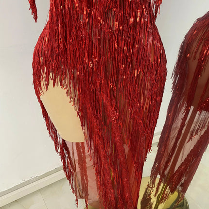 Vintage-Inspired Tassel Long Dress For Women