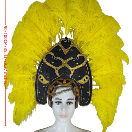 The Stardust Zenith – Premium Feathered Carnival & Samba Crown Headdress