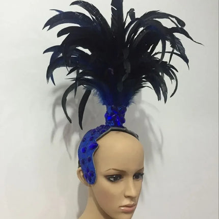 The Stardust Empress – Deluxe Feathered Samba & Carnival Crown