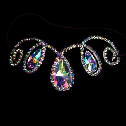 Rhinestone Drop Head Chain Headpiece