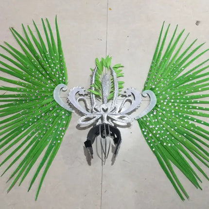 The Stardust Tropicana Samba Crown – Feather & Rhinestone Stage Headdress