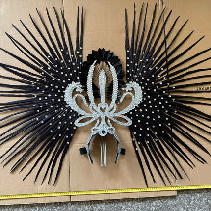 The Stardust Tropicana Samba Crown – Feather & Rhinestone Stage Headdress