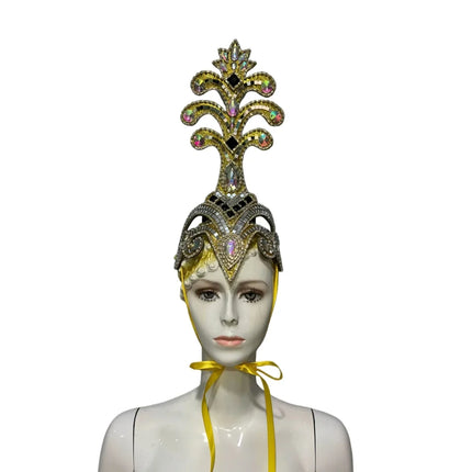 The Stardust Samba Queen – Premium Feathers & Rhinestones Carnival Headdress