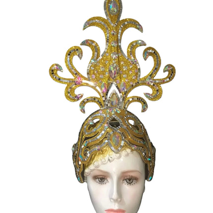 The Stardust Wings of Radiance – Deluxe Feathered Samba & Carnival Crown
