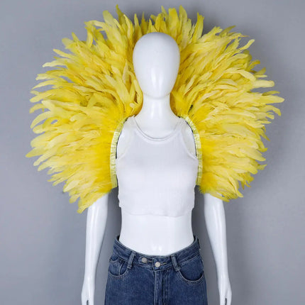 Festival Carnival Feather Shoulder Shawl