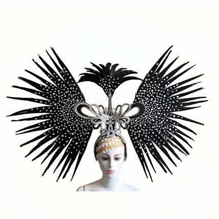 The Stardust Tropicana Samba Crown – Feather & Rhinestone Stage Headdress