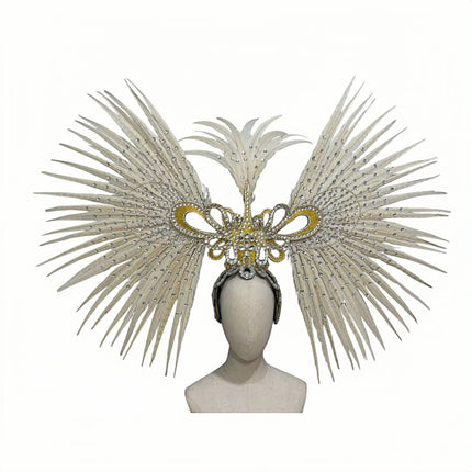The Stardust Tropicana Samba Crown – Feather & Rhinestone Stage Headdress