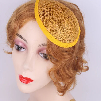 13cm Round & Teardrop Sinamay Fascinator Base DIY Millinery Headpiece Mold