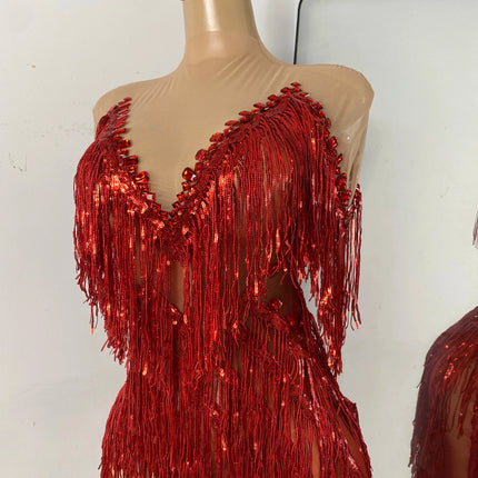 Vintage-Inspired Tassel Long Dress For Women