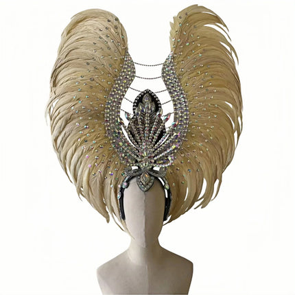 The Stardust Aurora Feather Headdress – Light Purple Cabaret & Carnival Crown