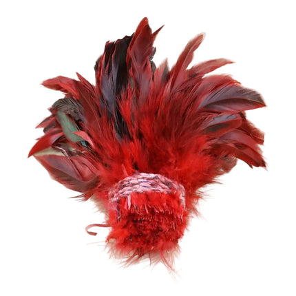 Natural Rooster Saddle Feather Strung Fringe (1 Roll)